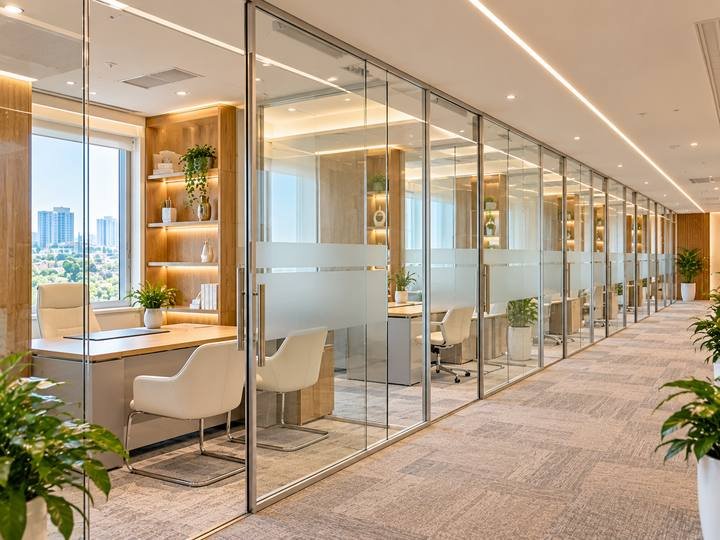 Glass manager cabins