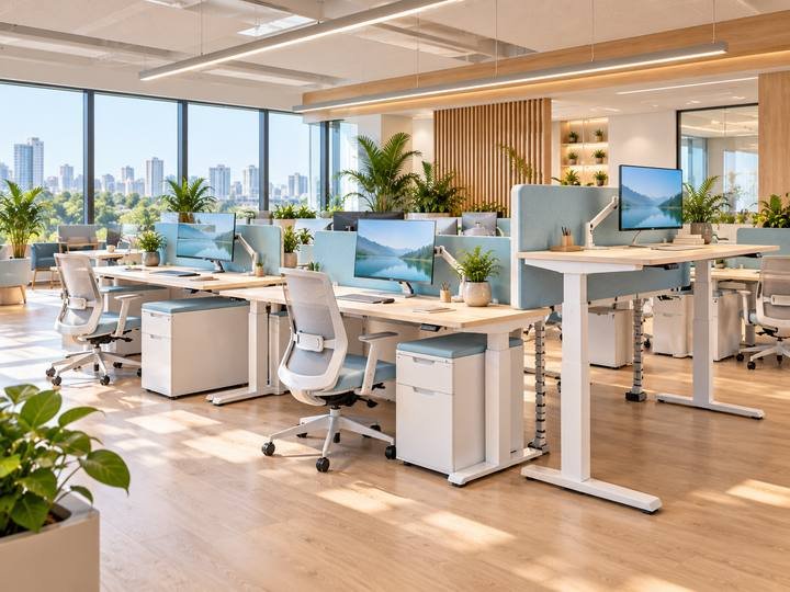 Height-adjustable desks