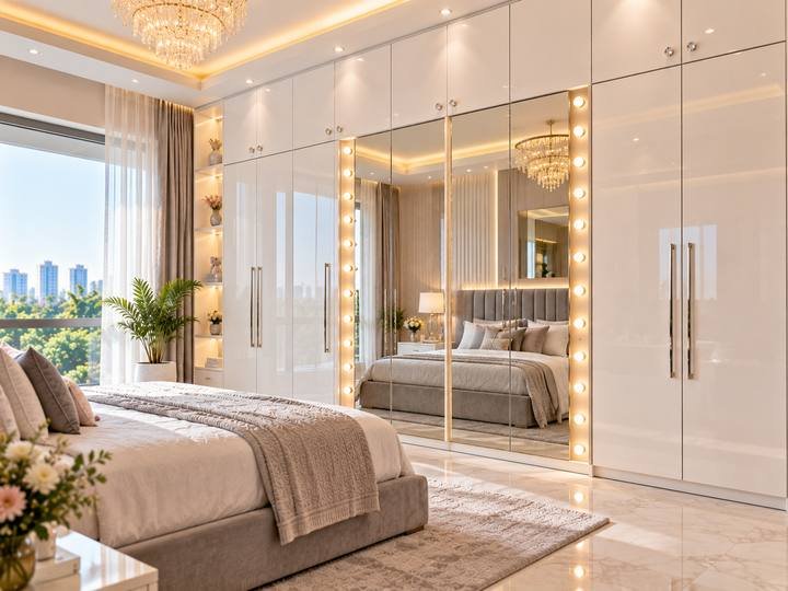 Hollywood mirror wardrobe
