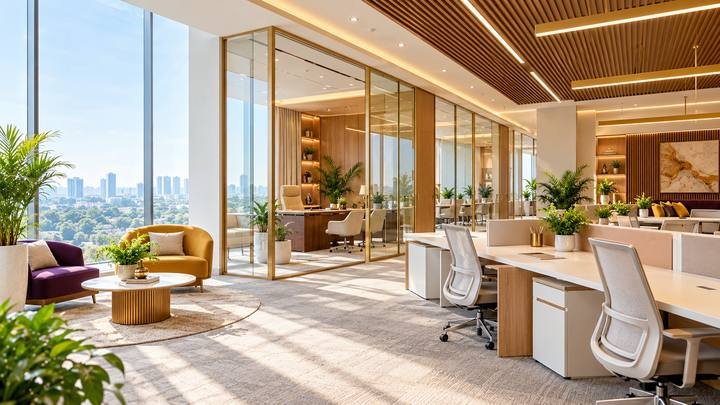 Open office with lounge