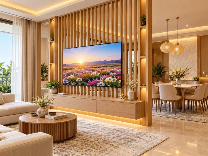 Partition TV unit
