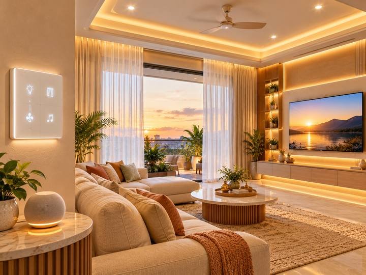 Smart home living room