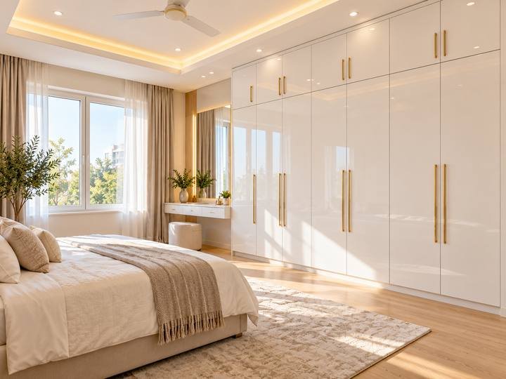 White gloss wardrobe