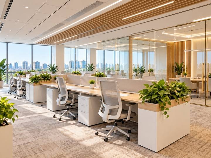 Workstations with planters