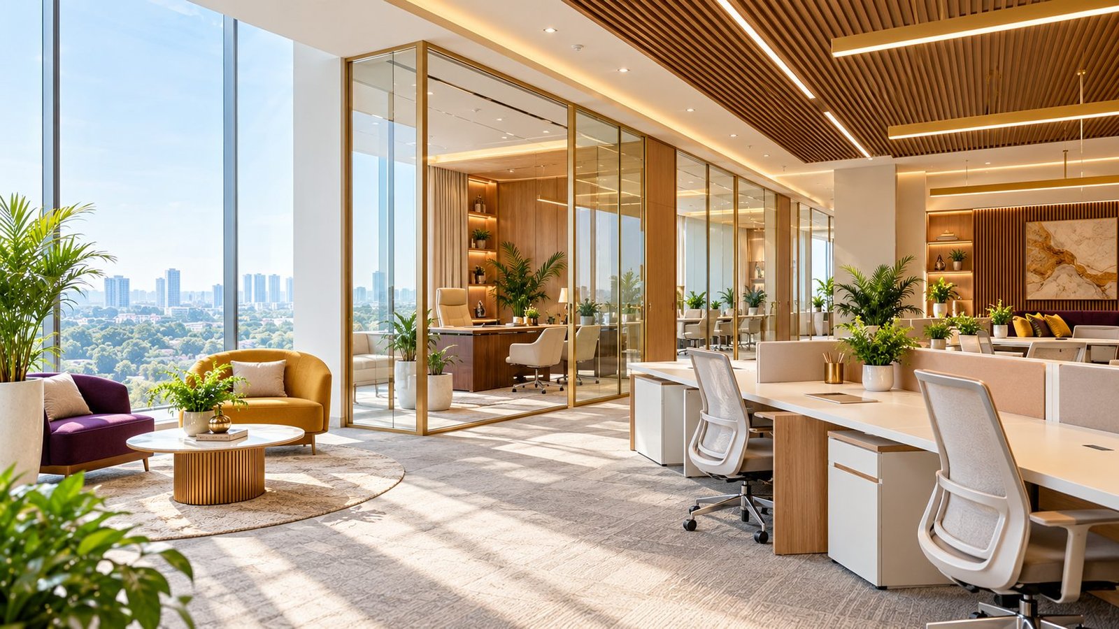 Open office with lounge